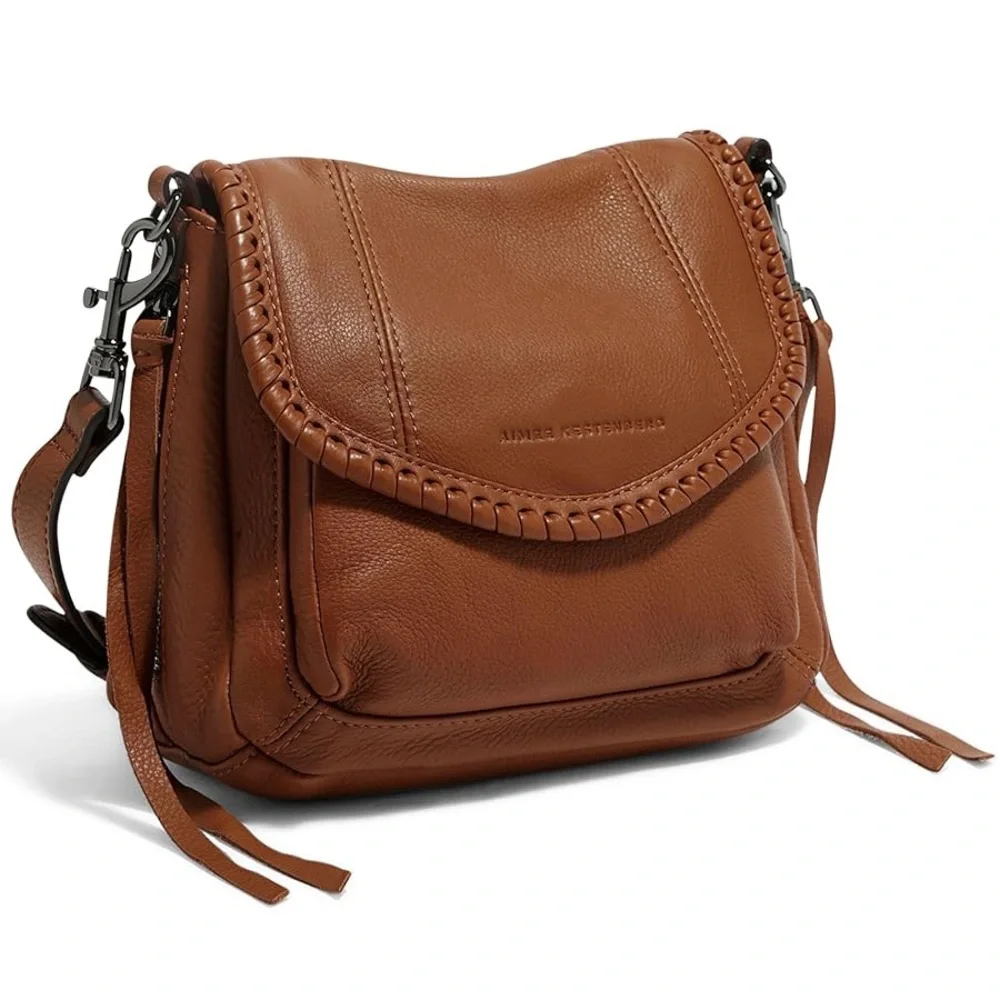 Aimee Kestenberg Tan/Brown Braided Flap Shoulder Bag - Picture 2 of 8